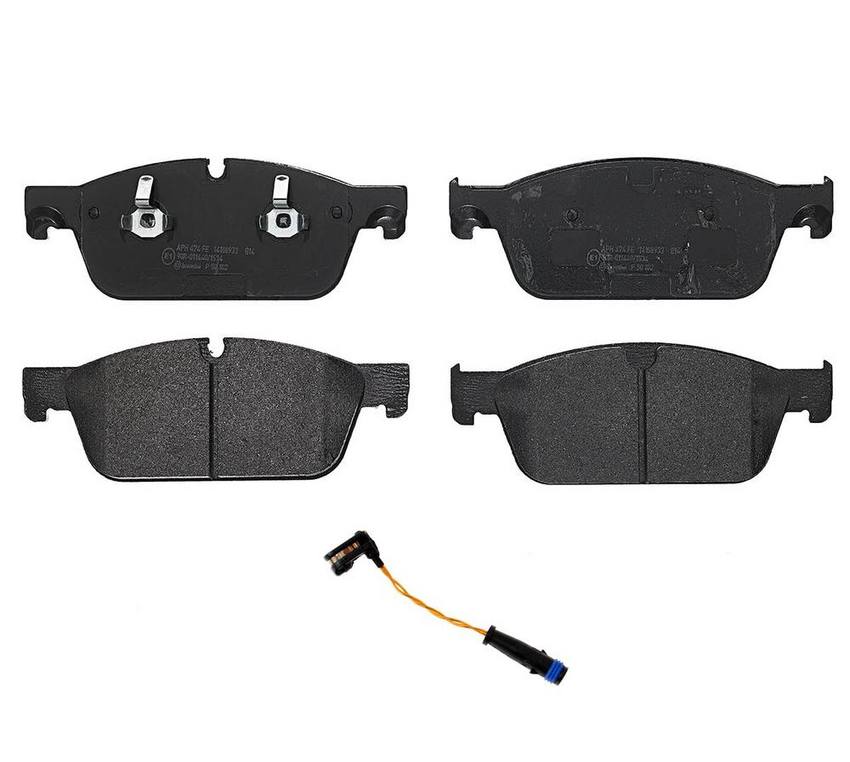 Mercedes Brakes Set Kit - Pads Front (Low-Met) (with Sensor) 1645401017 - Brembo 2129087KIT